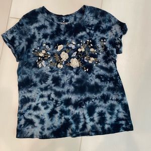 Women’s American Eagle AcidWash Floral Shirt Sz M